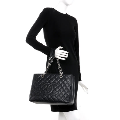 Chanel Caviar Quilted Grand Shopping Tote GST Black 2 of 7