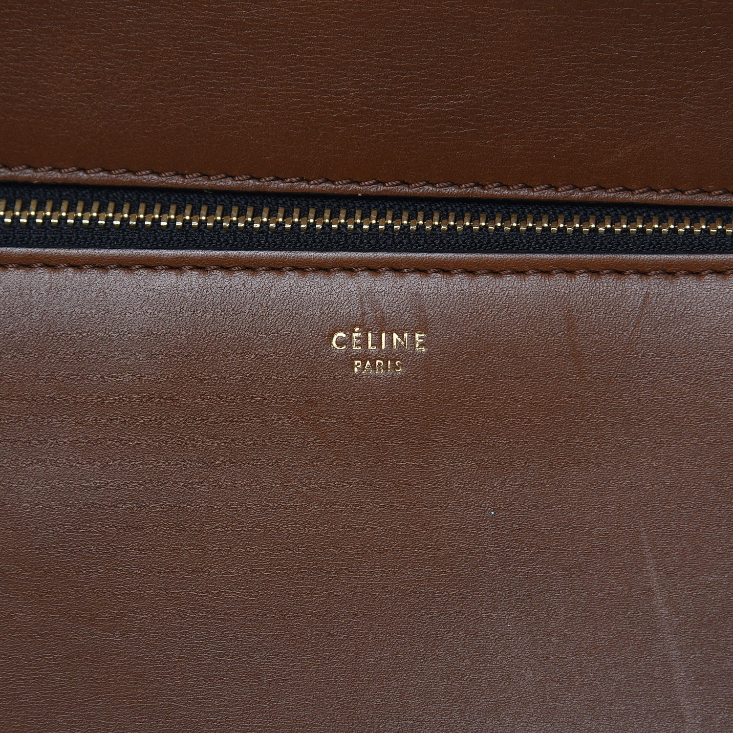 Celine Smooth Calfskin Large Edge Shoulder Bag Brown 7 of 17