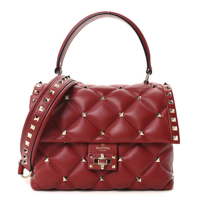 Valentino Garavani Nappa Medium Candystud Top Handle Bag Rosso Valentino 1 of 9