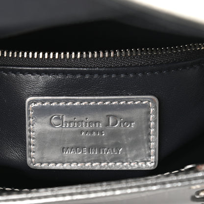 Christian Dior Metallic Patent Micro-Cannage Mini Lady Dior Silver 6 of 10