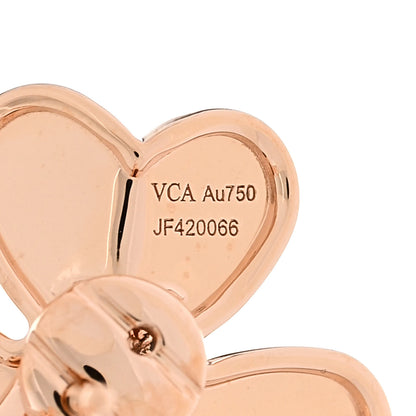 Van Cleef & Arpels 18K Rose Gold Diamond Small Frivole Earrings 4 of 7