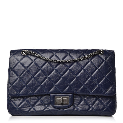 Chanel Aged Calfskin Quilted 2.55 Reissue 227 Flap Dark Blue 2 of 19