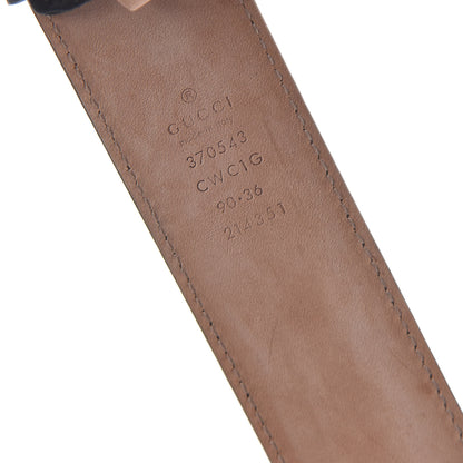 Gucci Guccissima Signature Interlocking G 37mm Belt 90 36 Black 4 of 6