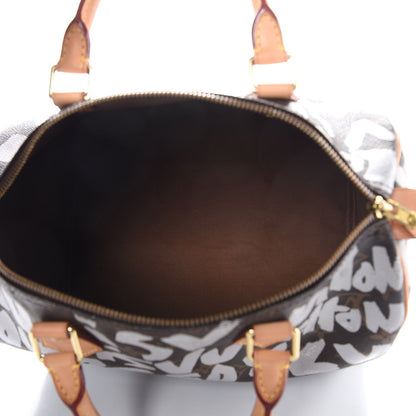Louis Vuitton Monogram Graffiti Speedy 30 Silver 5 of 19