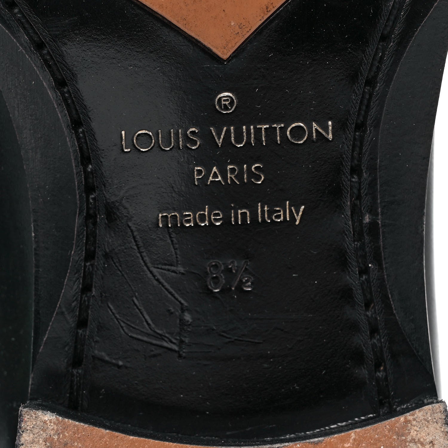 Louis Vuitton Hand Waxed Calfskin Mens LV Vendome Chelsea Boots 8.5 Black 6 of 8