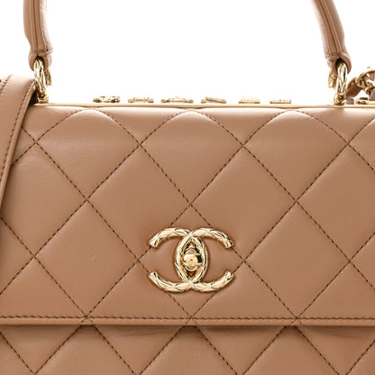 Chanel Lambskin Quilted Small Trendy CC Dual Handle Flap Bag Beige 8 of 11