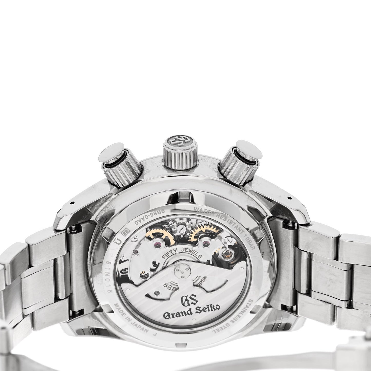 Stainless Steel 43.5mm Spring Drive Chronograph GMT Automatic Watch SBGC201
