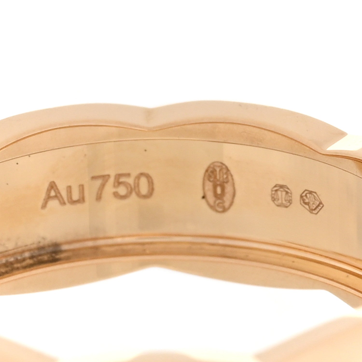 Chanel 18K Yellow Gold Small Coco Crush Ring 58 8.5 5 of 6