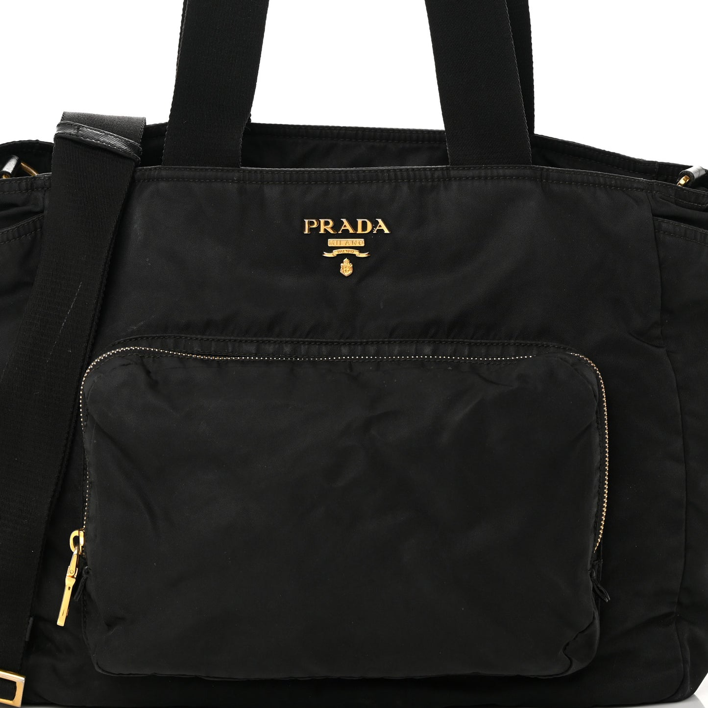 Nylon Vela Baby Bag Black