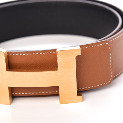 Hermes Epsom 42mm Constance 2 H Belt 95 Gold Black 6 of 10