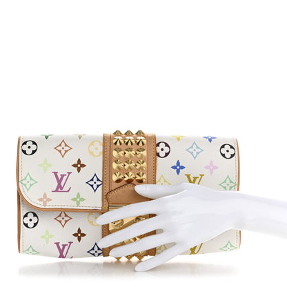 Louis Vuitton Monogram Multicolor Courtney Clutch White 2 of 10