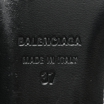 Balenciaga Tweed Prince Of Wales BB Knife Pointy Toe Slingback Flats 37 Beige Navy Silver 6 of 14