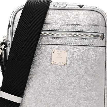 MCM Visetos Klassik Mini Crossbody Bag Silver 7 of 9