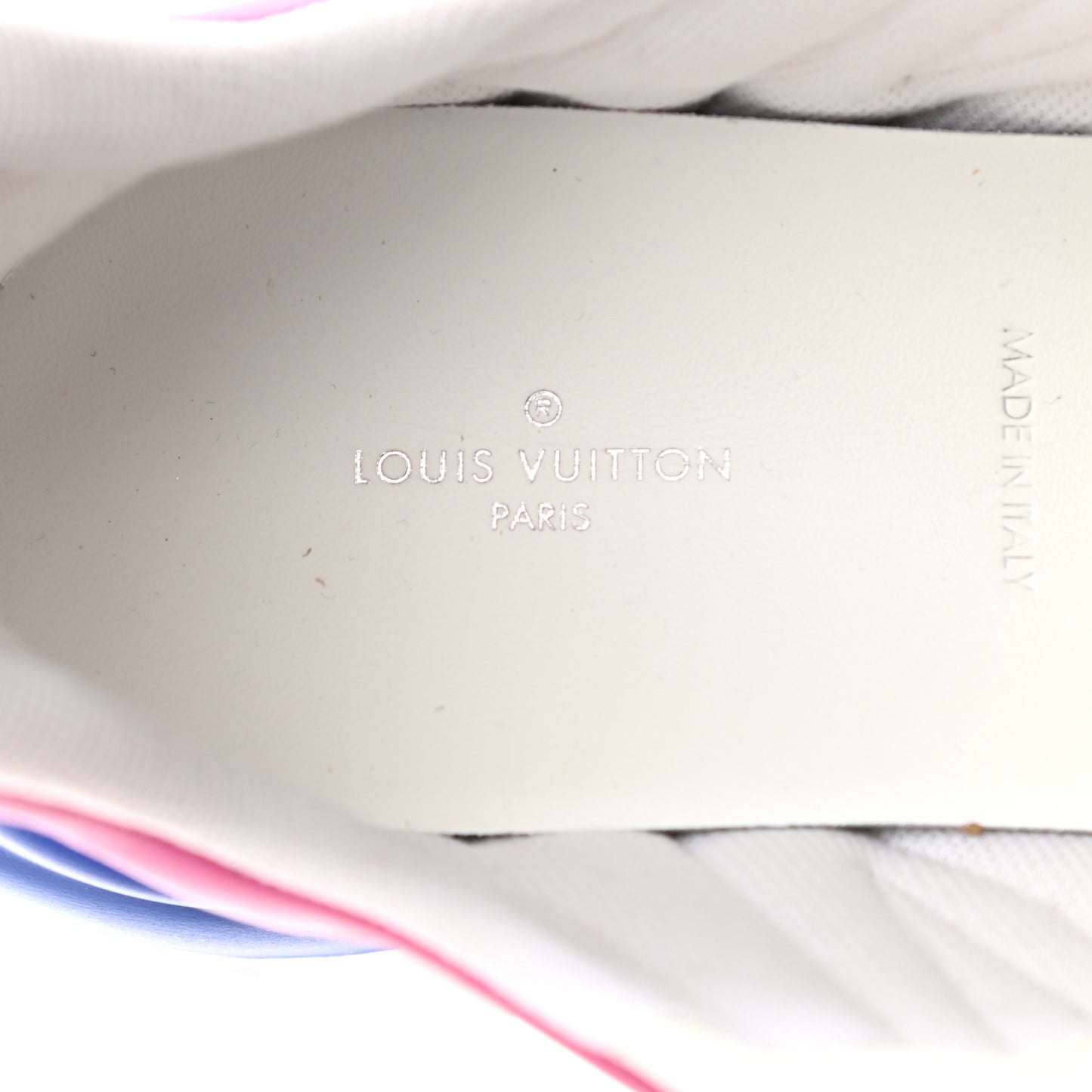 Calfskin Technical Nylon LV Archlight Sneakers 38 White Pink Blue
