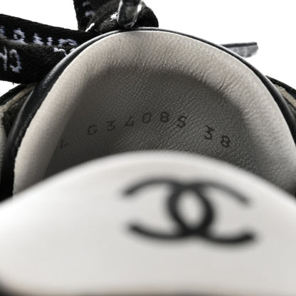 Chanel Calfskin CC Womens Sneakers 38 Black 6 of 9