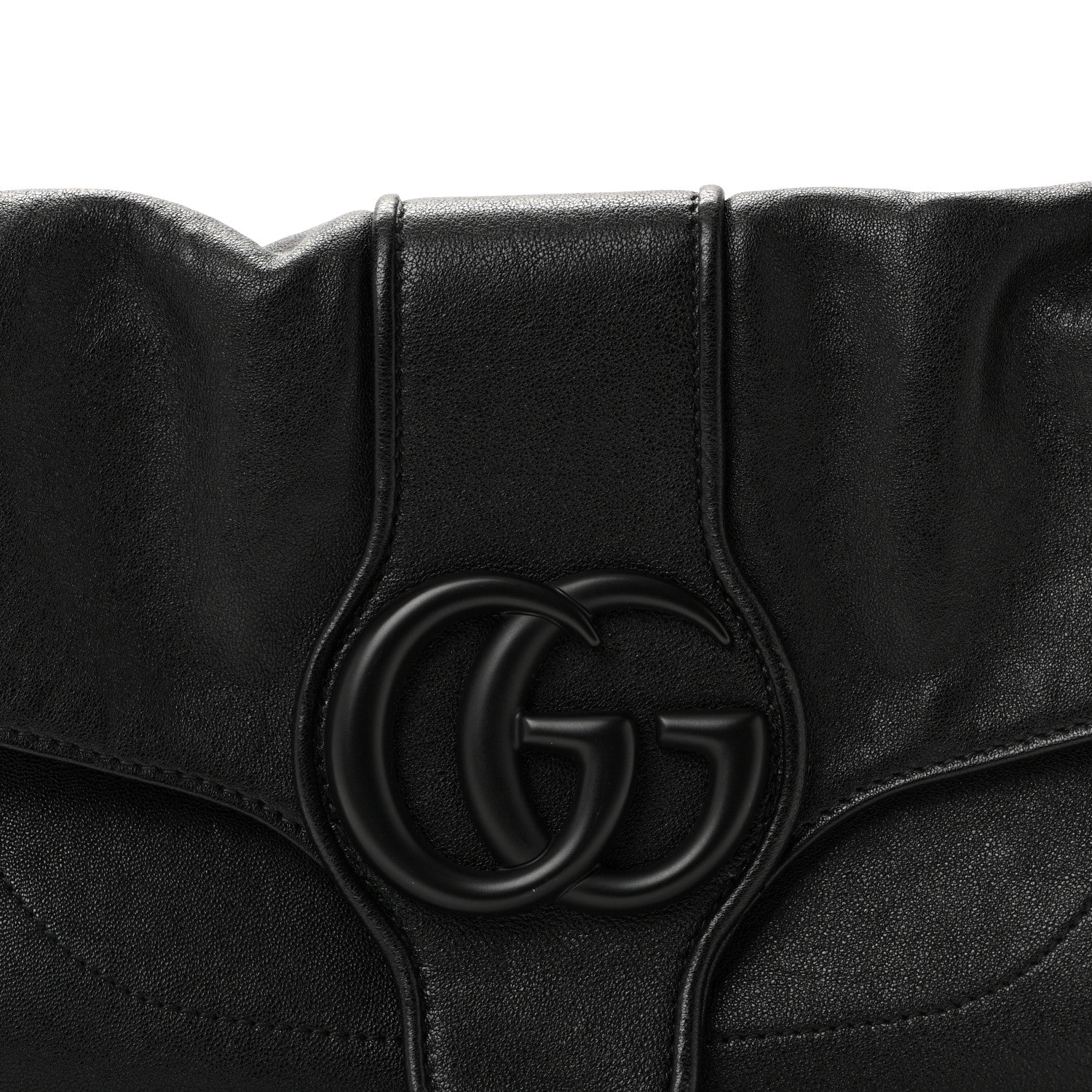 Gucci Goatskin Small GG Monochrome Aphrodite Shoulder Bag Black 8 of 13