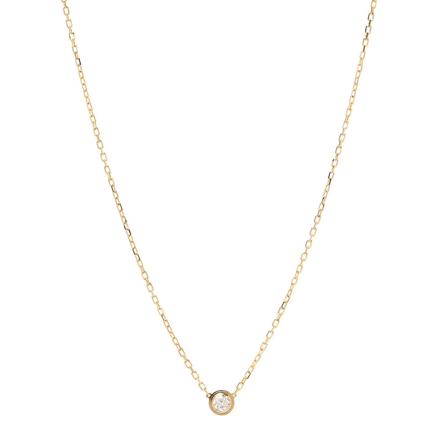 18K Yellow Gold Diamond LM D'Amour Pendant Necklace