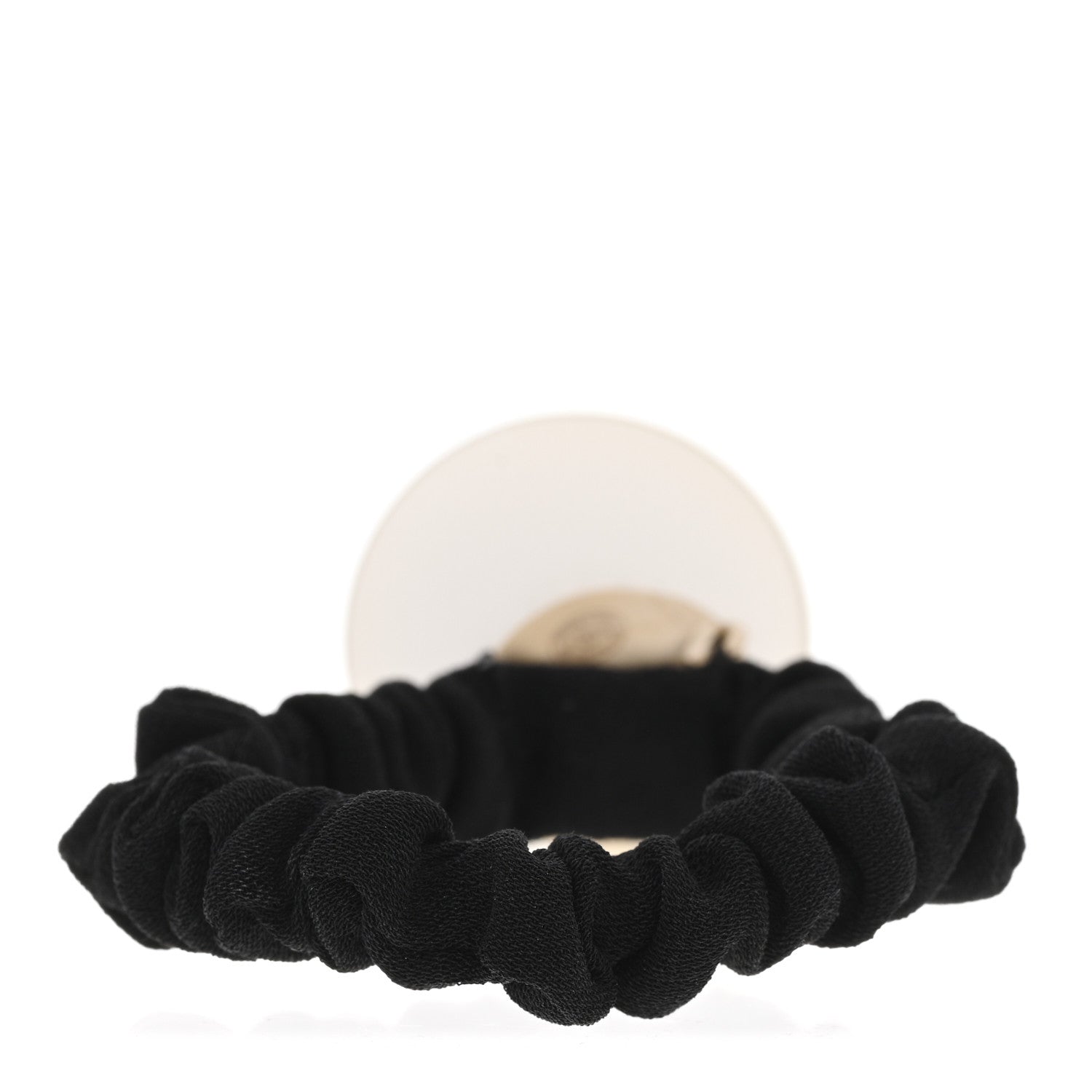 Chanel Pearl CC Hair Tie Black Gold Pearly White 1846601