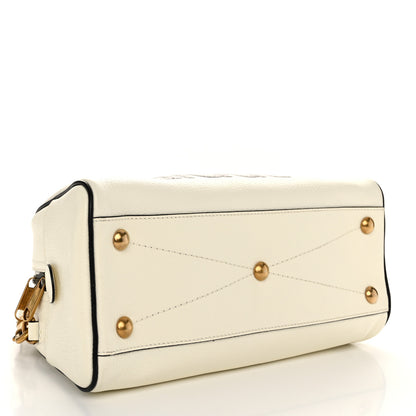 Gucci X ADIDAS Textured Dollar Calfskin Web Trefoil Logo Embossed Mini Bowling Bag Off White 4 of 11