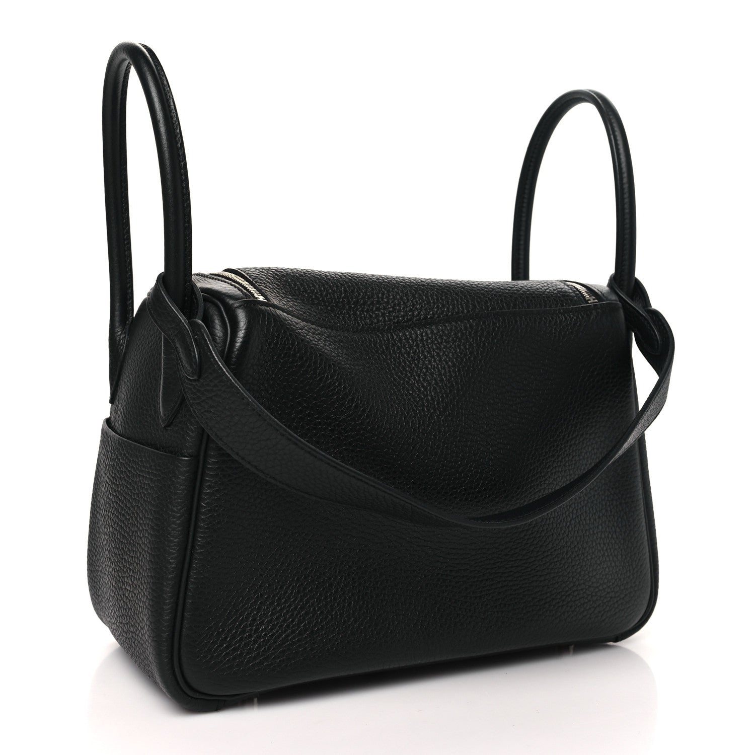 Hermes Taurillon Clemence Lindy 26 Black 2 of 11