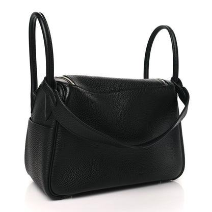 Hermes Taurillon Clemence Lindy 26 Black 2 of 11