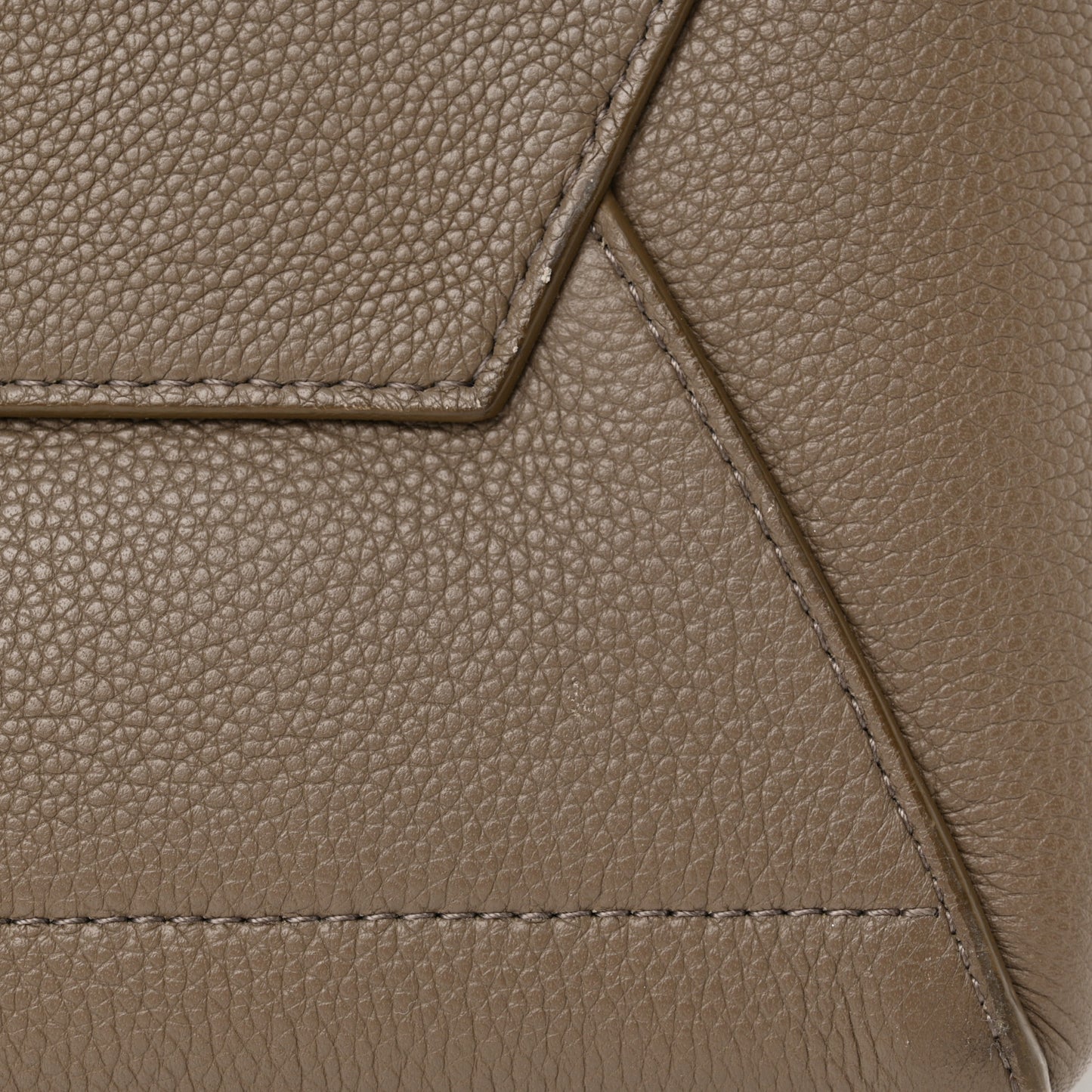 Soft Grained Calfskin Sangle Bucket Bag Taupe