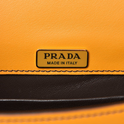 Prada City Calf Pionniere Saddle Bag Ocra Cocco 6 of 6