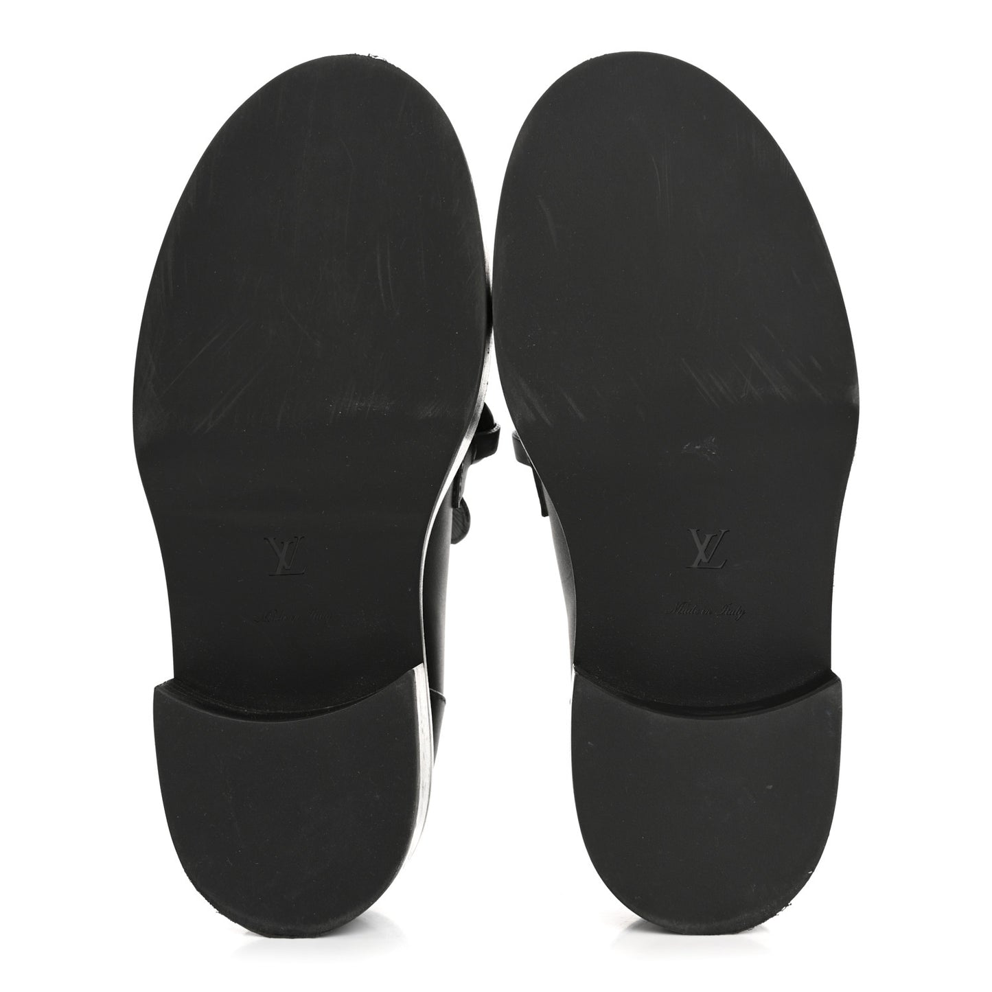 Calfskin Oversized Chain Academy Loafers 35 Black