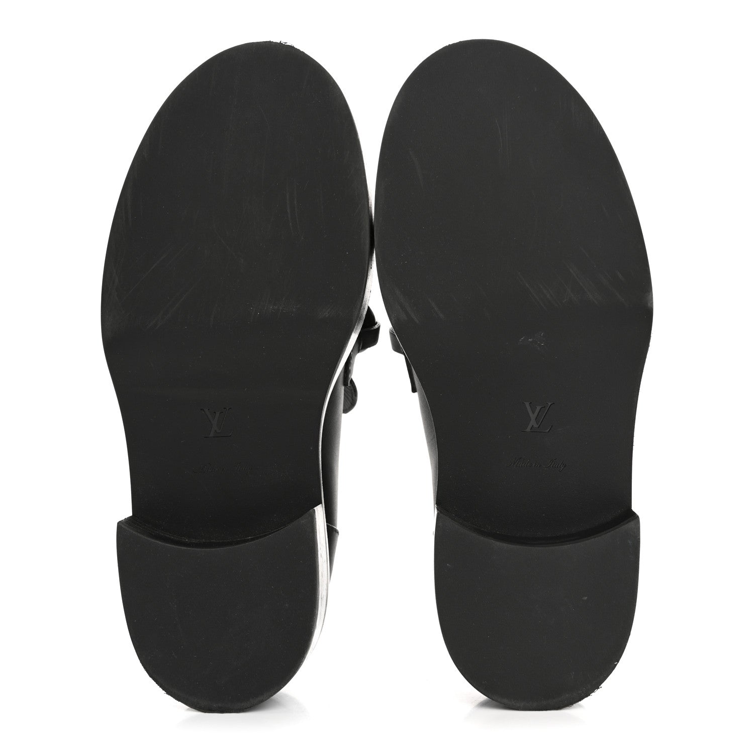 Louis Vuitton Calfskin Oversized Chain Academy Loafers 35 Black 6 of 12