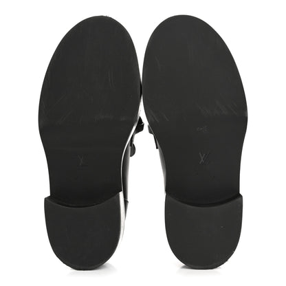 Louis Vuitton Calfskin Oversized Chain Academy Loafers 35 Black 6 of 12