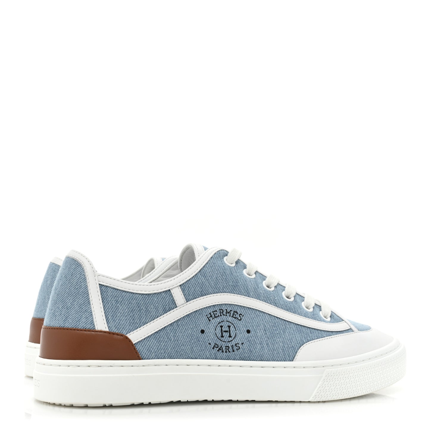 Denim Calfskin Mens Get Sneakers 41 Bleu Clair White