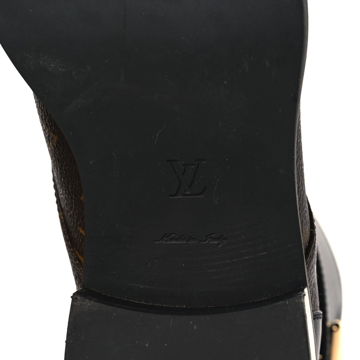 Louis Vuitton Calfskin Monogram Wonderland Flat Ranger Boots 39 Black 6 of 9