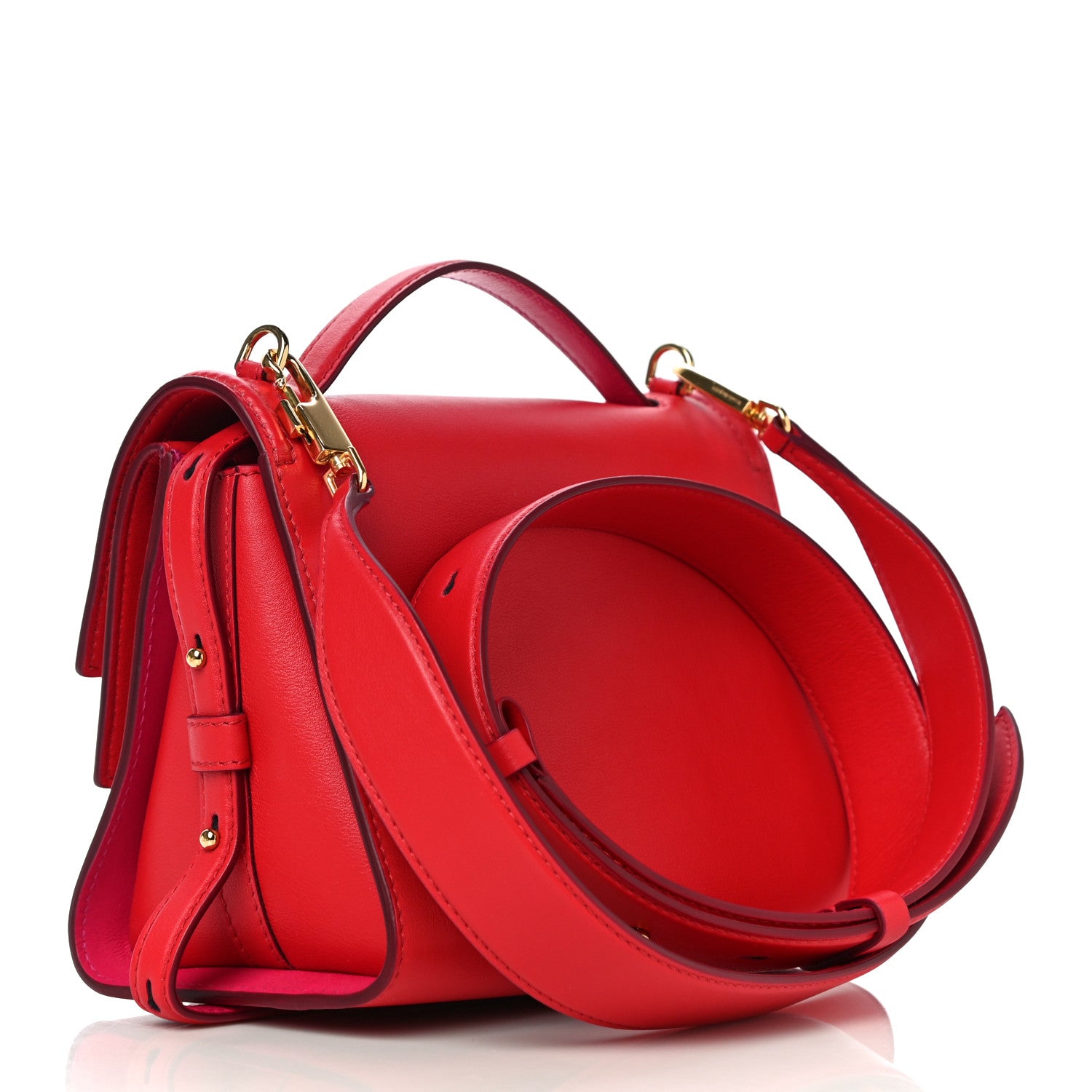 Alexander McQueen Calfskin The Small Story Bag Red 2 of 8