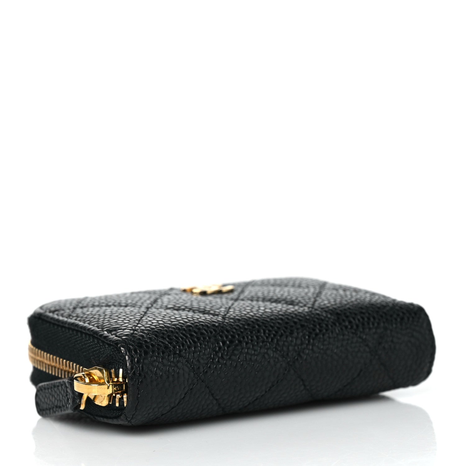 Chanel Caviar Quilted Zip Coin Purse Black 4 of 9