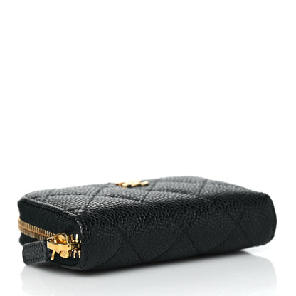 Chanel Caviar Quilted Zip Coin Purse Black 4 of 9