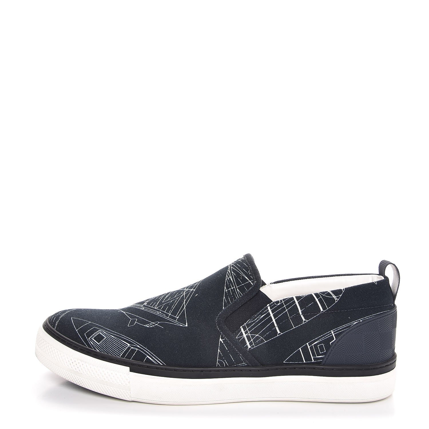 Louis Vuitton Canvas Victory Boats Slip On Sneakers 7 Pacific Blue 1 of 7