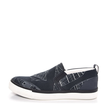Louis Vuitton Canvas Victory Boats Slip On Sneakers 7 Pacific Blue 1 of 7