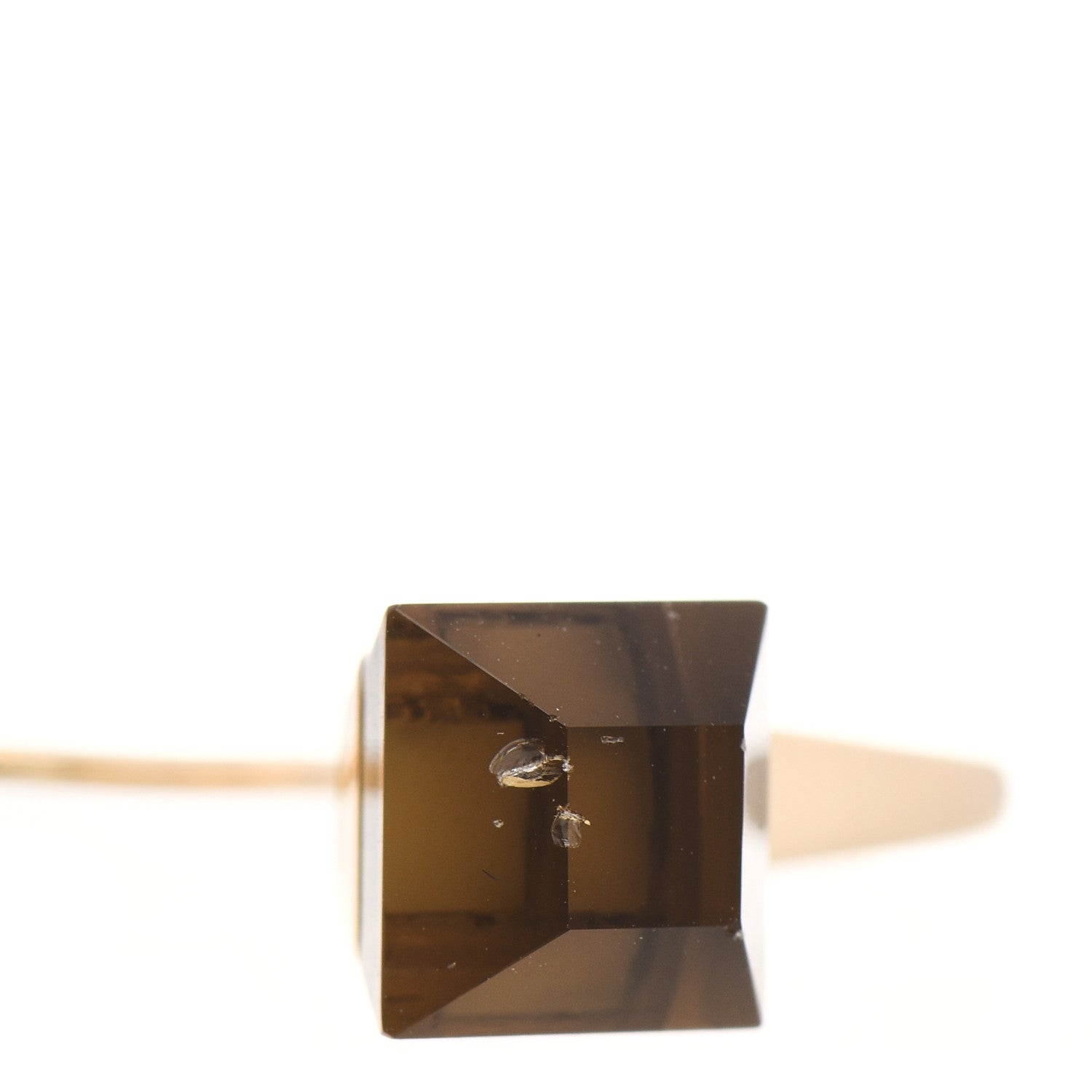 Gucci 18K Yellow Gold Smoky Quartz Chiodo Drop Earrings 7 of 7