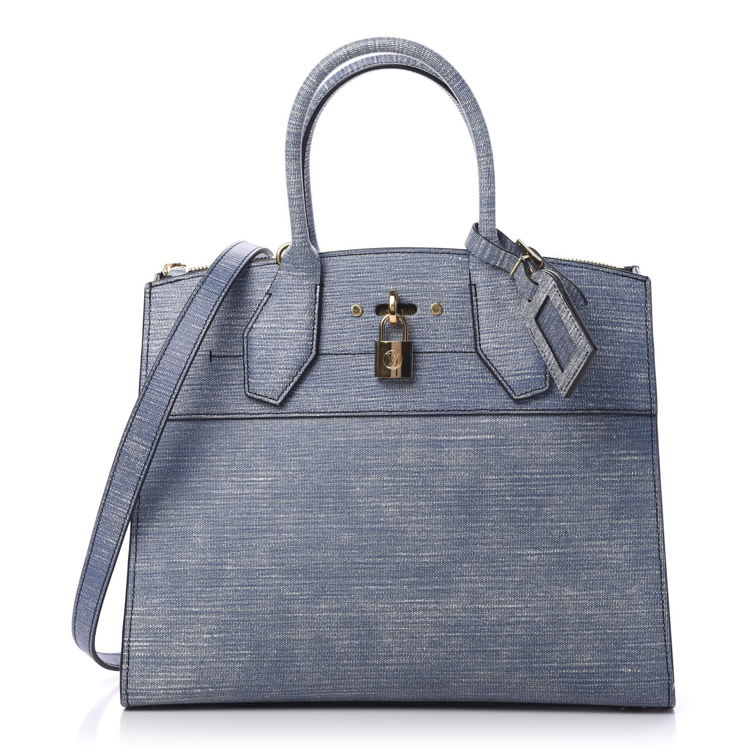 Louis Vuitton Epi City Steamer MM Blue Jean 1 of 10