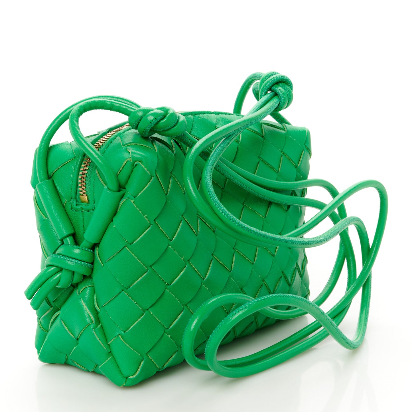 Nappa Intrecciato Mini Loop Camera Bag Parakeet