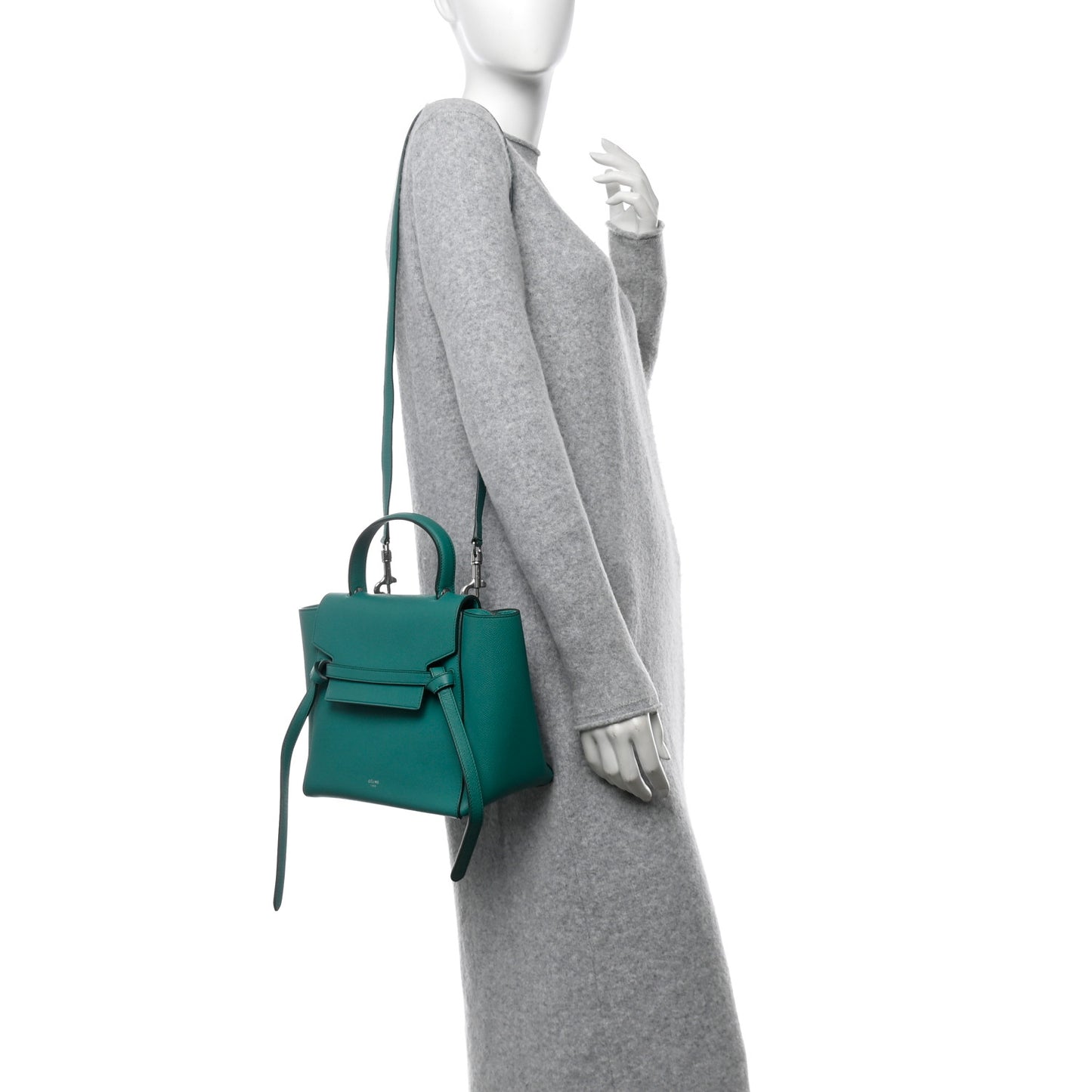 Grained Calfskin Micro Belt Bag Cactus