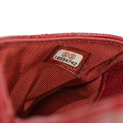 Chanel Caviar Quilted Coin Purse Red 8 of 8