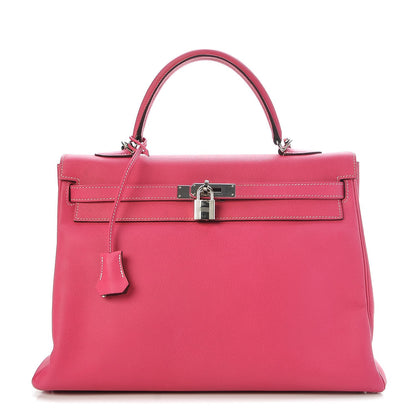 Hermes Epsom Candy Kelly Retourne 35 Rose Tyrien Rubis 1 of 38