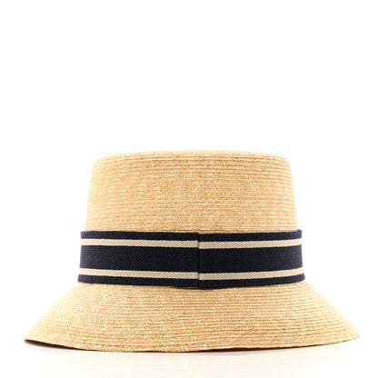 Christian Dior Straw Bucket Hat 57 Natural 6 of 11