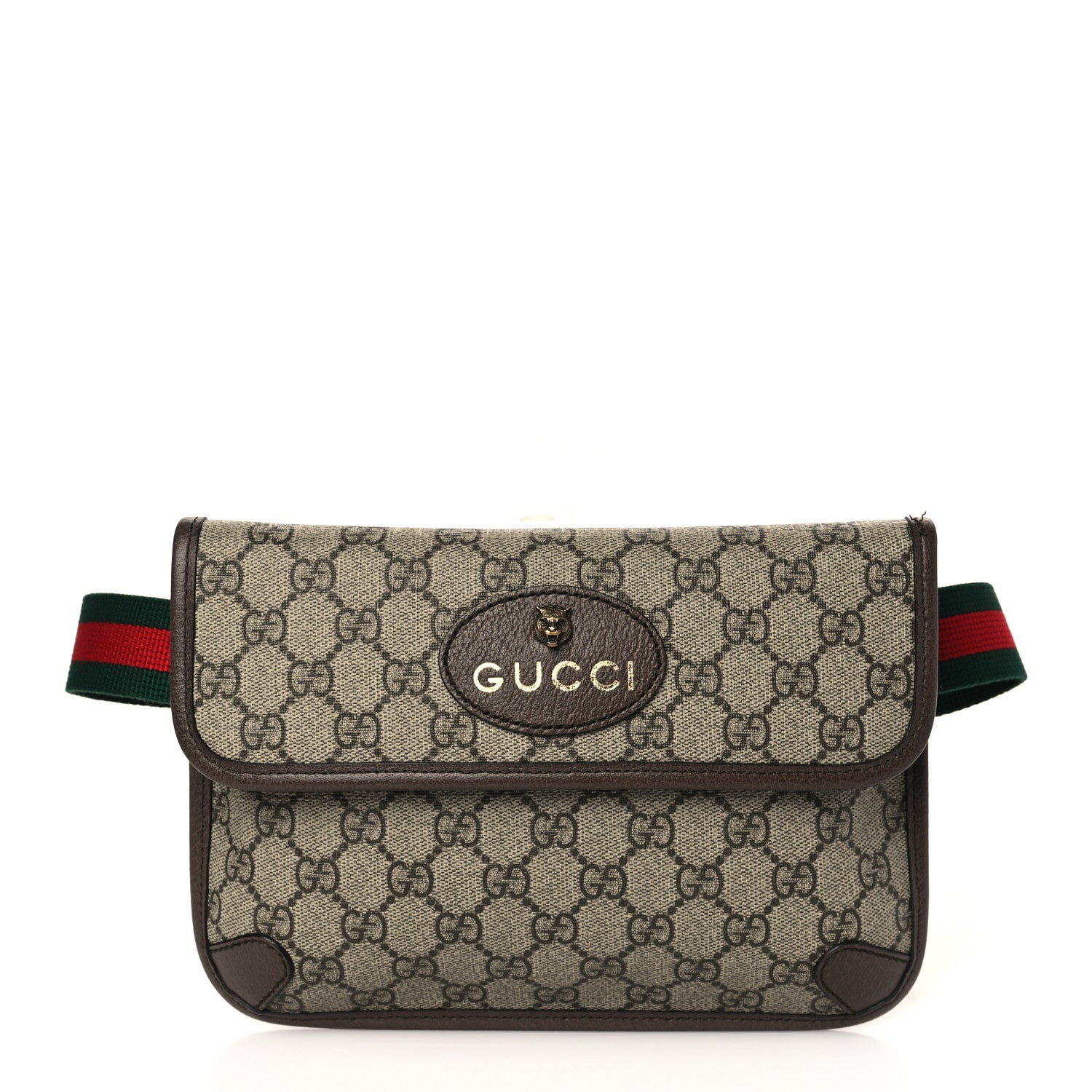Gucci GG Supreme Monogram Neo Vintage Web Belt Bag Brown 1 of 10