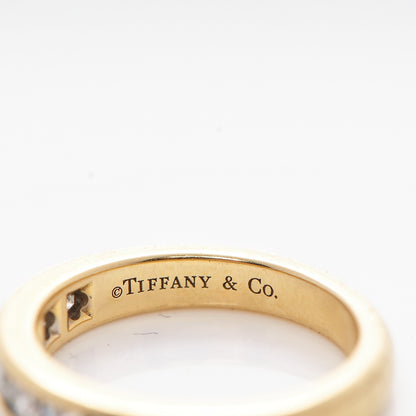 Tiffany 18K Yellow Gold Diamond Half Circle Wedding Band Ring 6 4 of 5