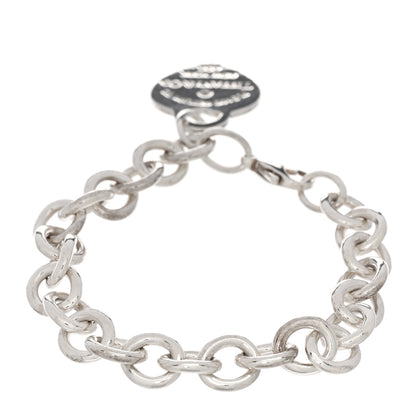 Tiffany Sterling Silver Diamond Medium Return To Tiffany Heart Tag Bracelet 2 of 3