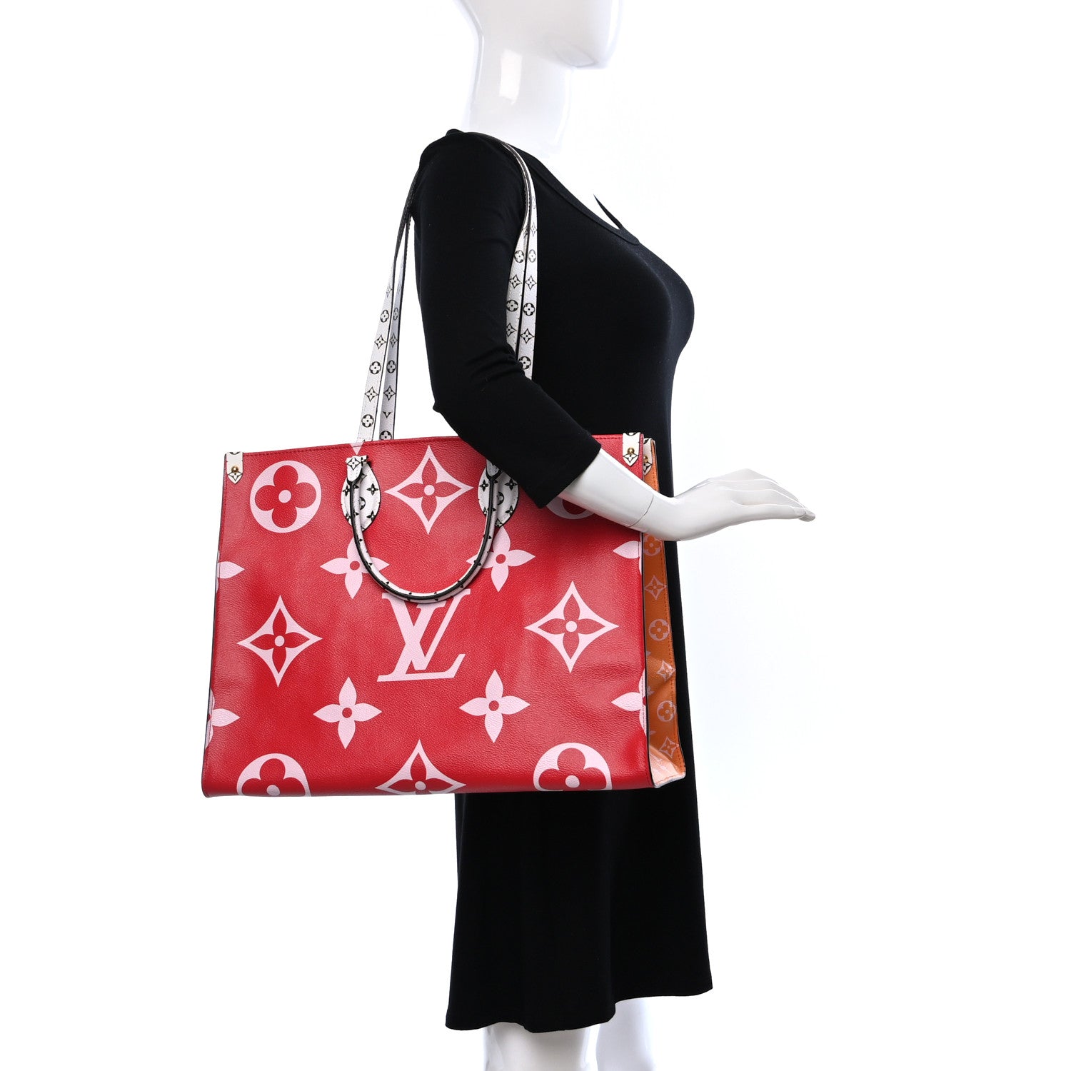 Louis Vuitton Monogram Giant Onthego GM Rouge Rose 2 of 8