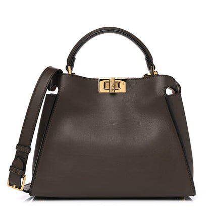 Fendi Vitello Tahiti Burro Bi-Color Medium Peekaboo Iconic Essentially Satchel Maya Camelia Confetto 1 of 5
