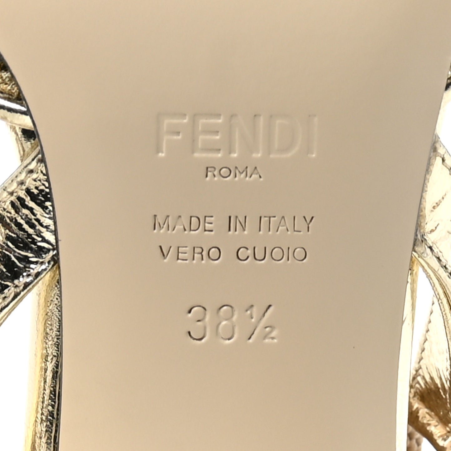 Laminated Fabric Nappa Colibri Lite 85mm Slingback Pumps 38.5 Gold Platino